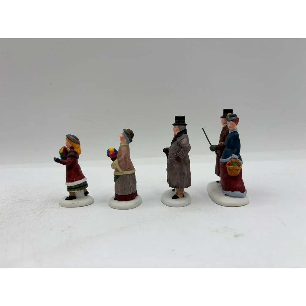 Department 56 1993 Vintage Heritage Village Chelsea Lane Shopper Set of 4 5816-5